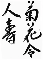 菊花令人寿（きっかひとをしていのちながらしむ）